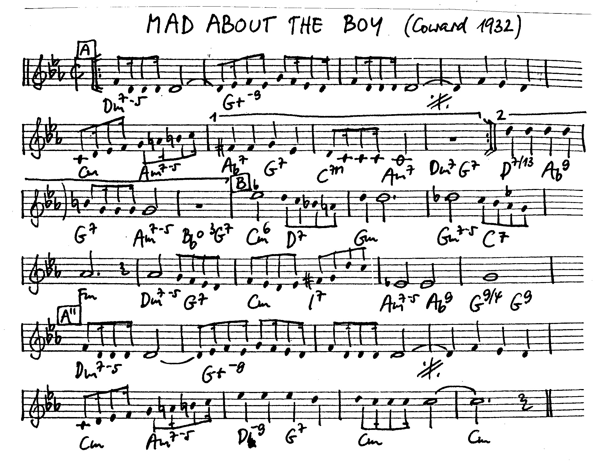 mad about the boy leadsheet – book us for your next 20s or gatsby event